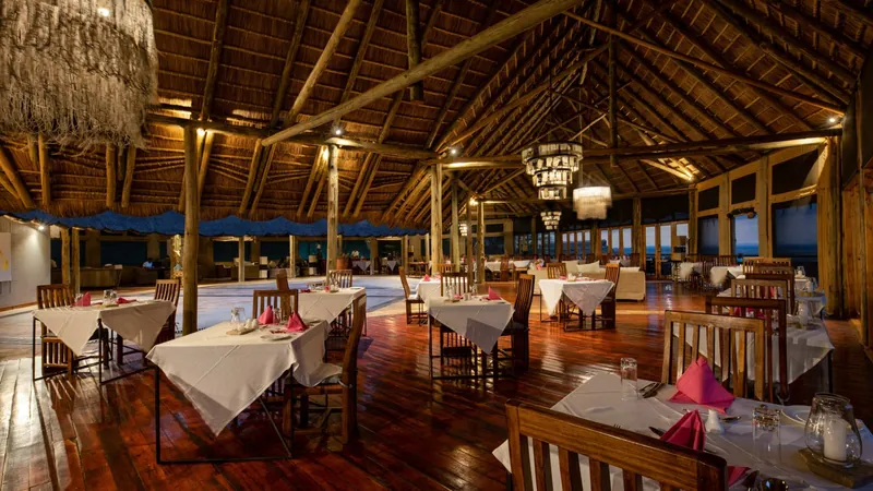 The dining room at Kubu Kubu Tented Lodge