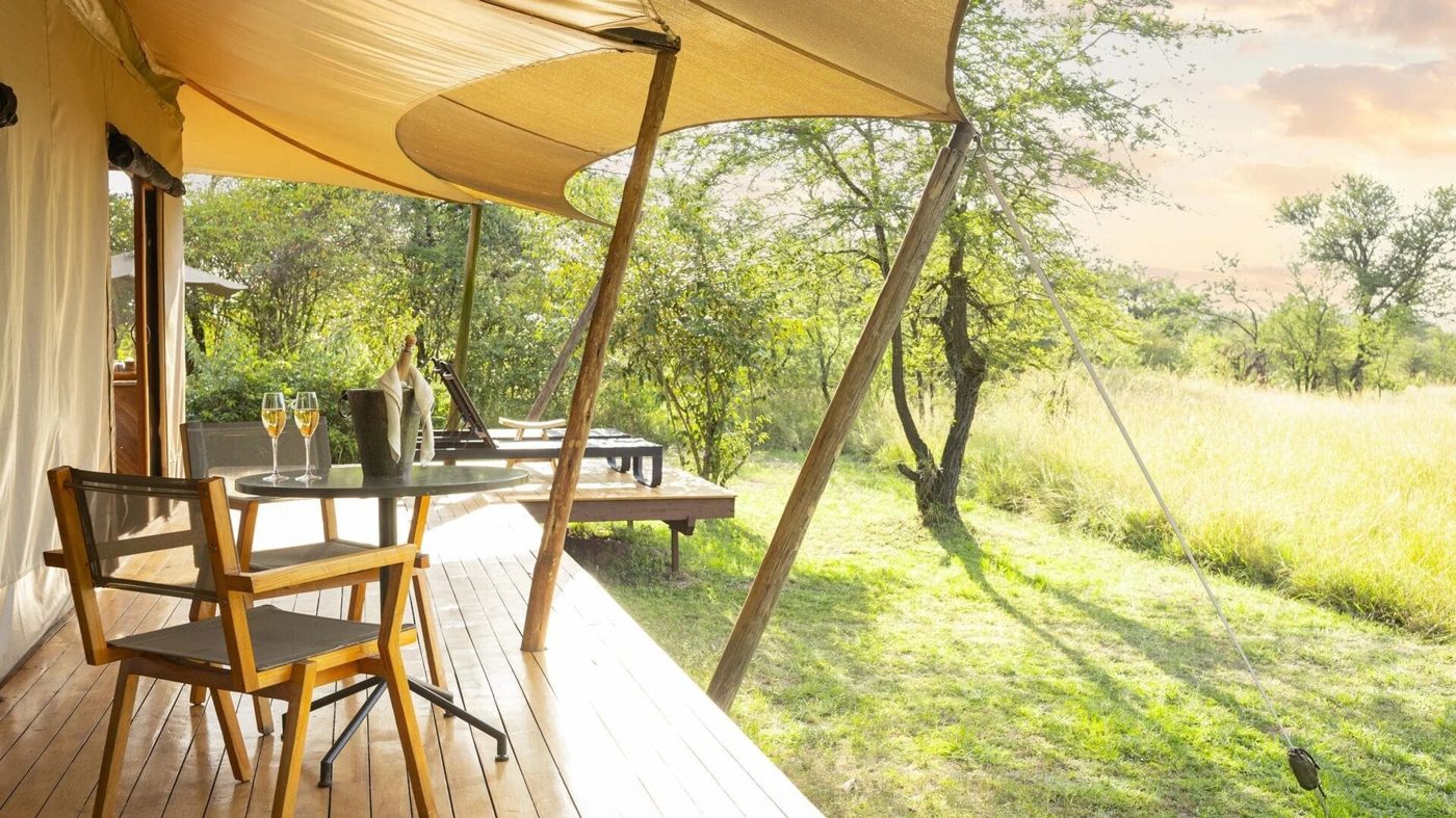 The view from a tent deck at Sayari Camp in the northern Serengeti