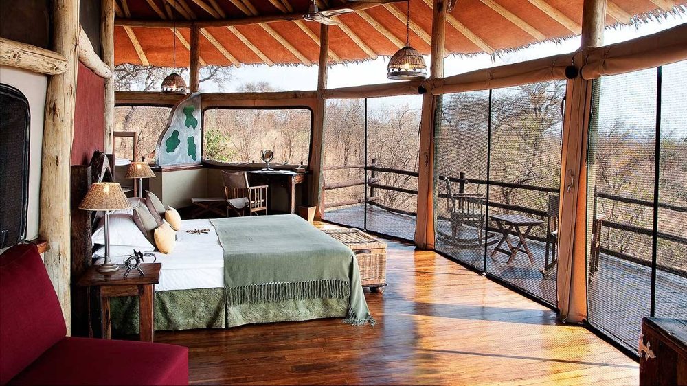 A raised room at Elewana Tarangire Treetops