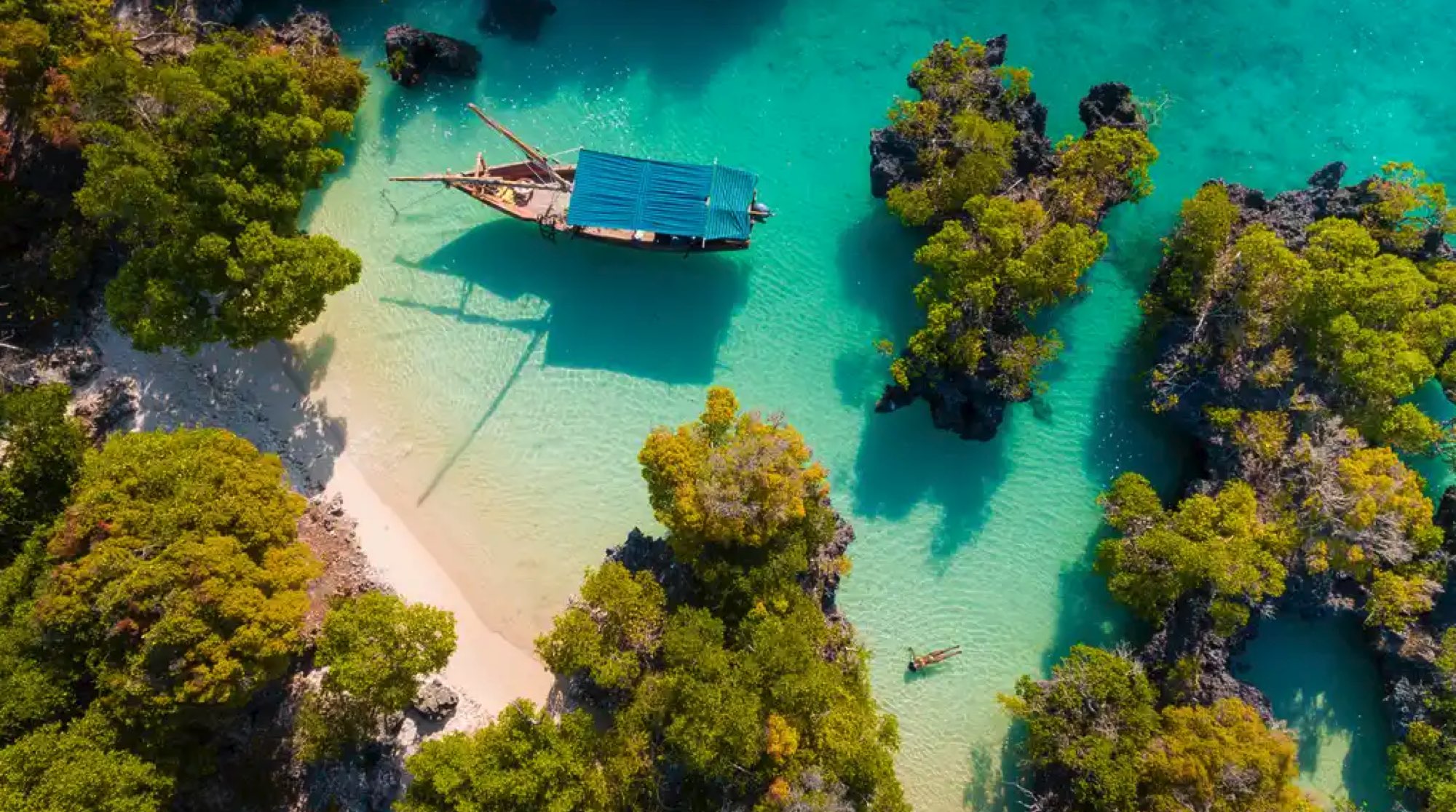 Turquoise water off a flagship Zanzibar island retreat